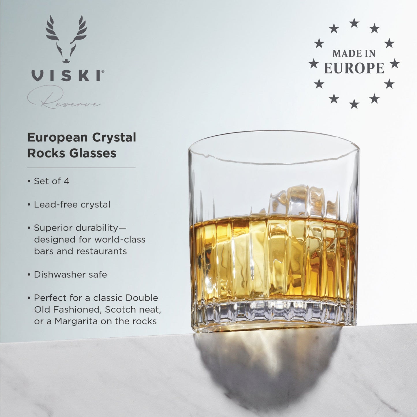 Lowball lead-free crystal glass (set of 4)