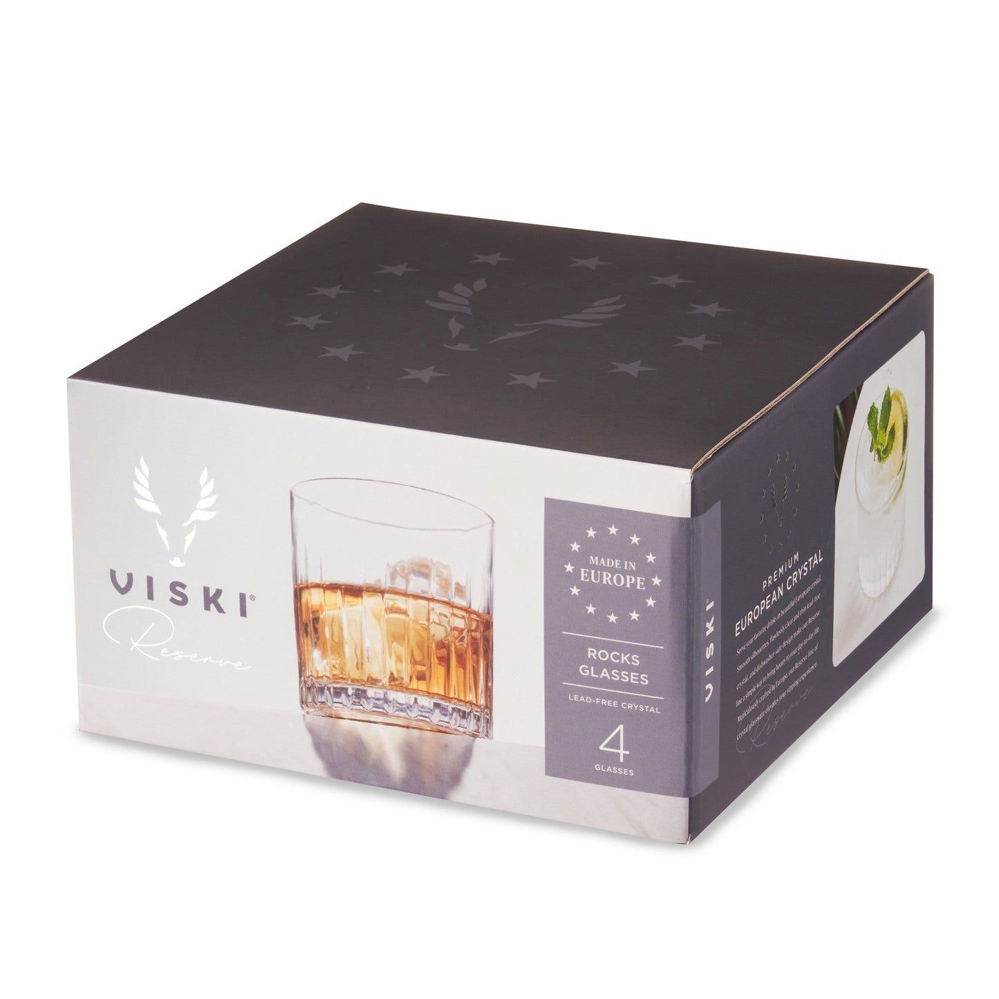 Lowball lead-free crystal glass (set of 4)
