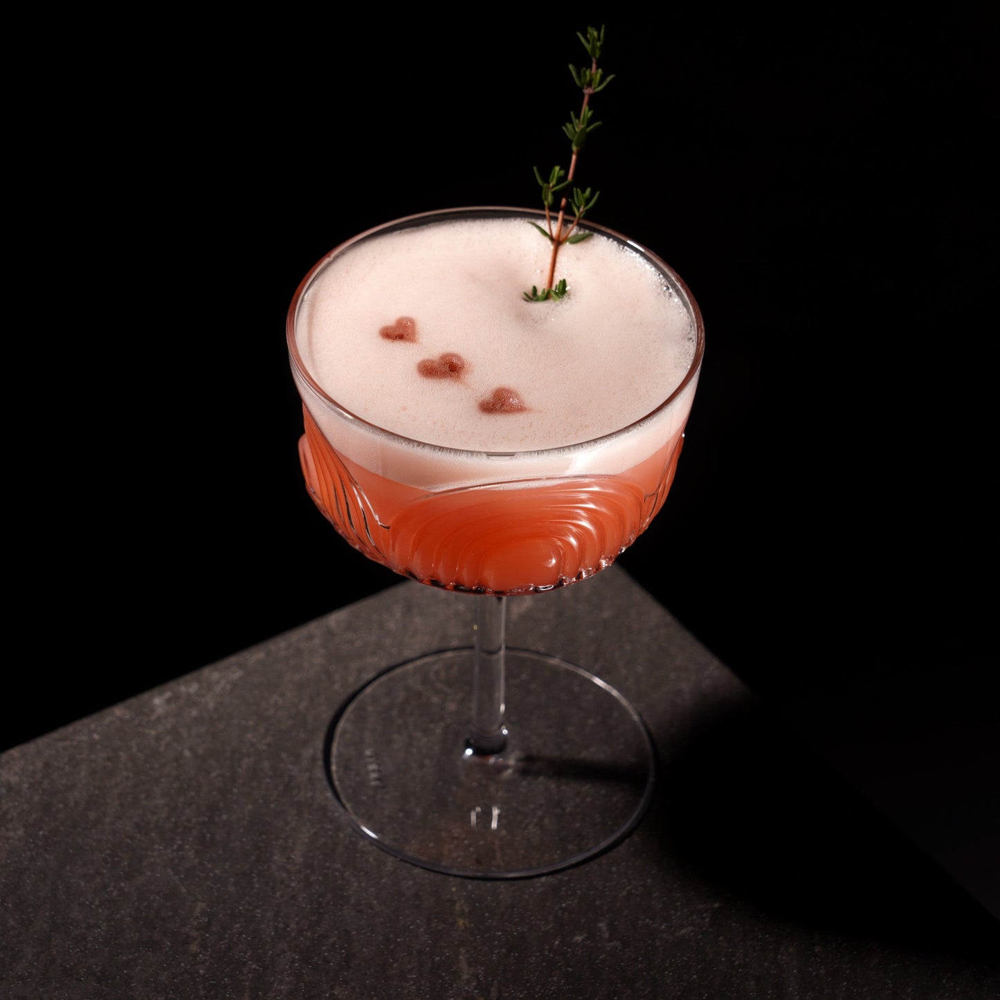 Textured Arch Crystal Cocktail Glass