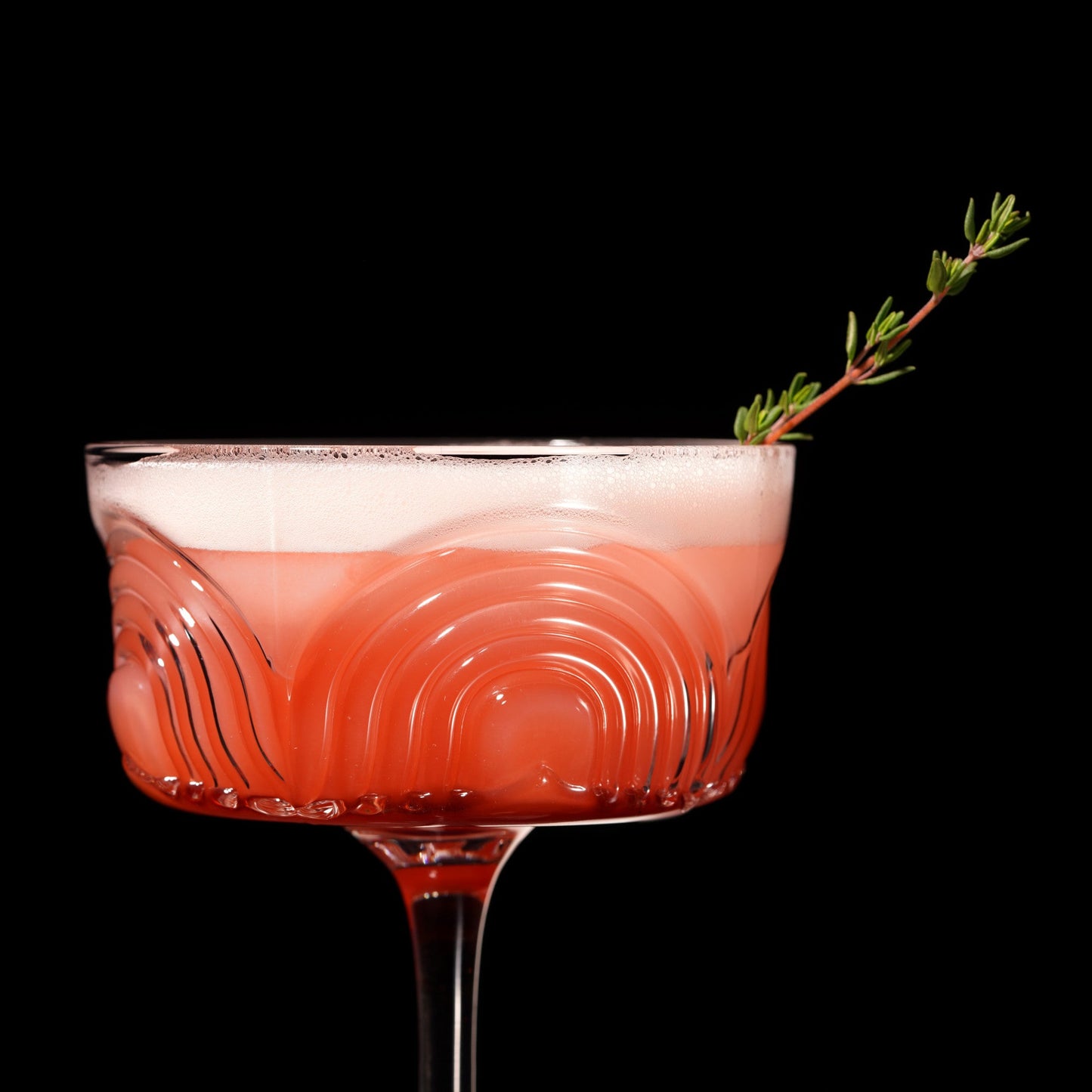 Textured Arch Crystal Cocktail Glass
