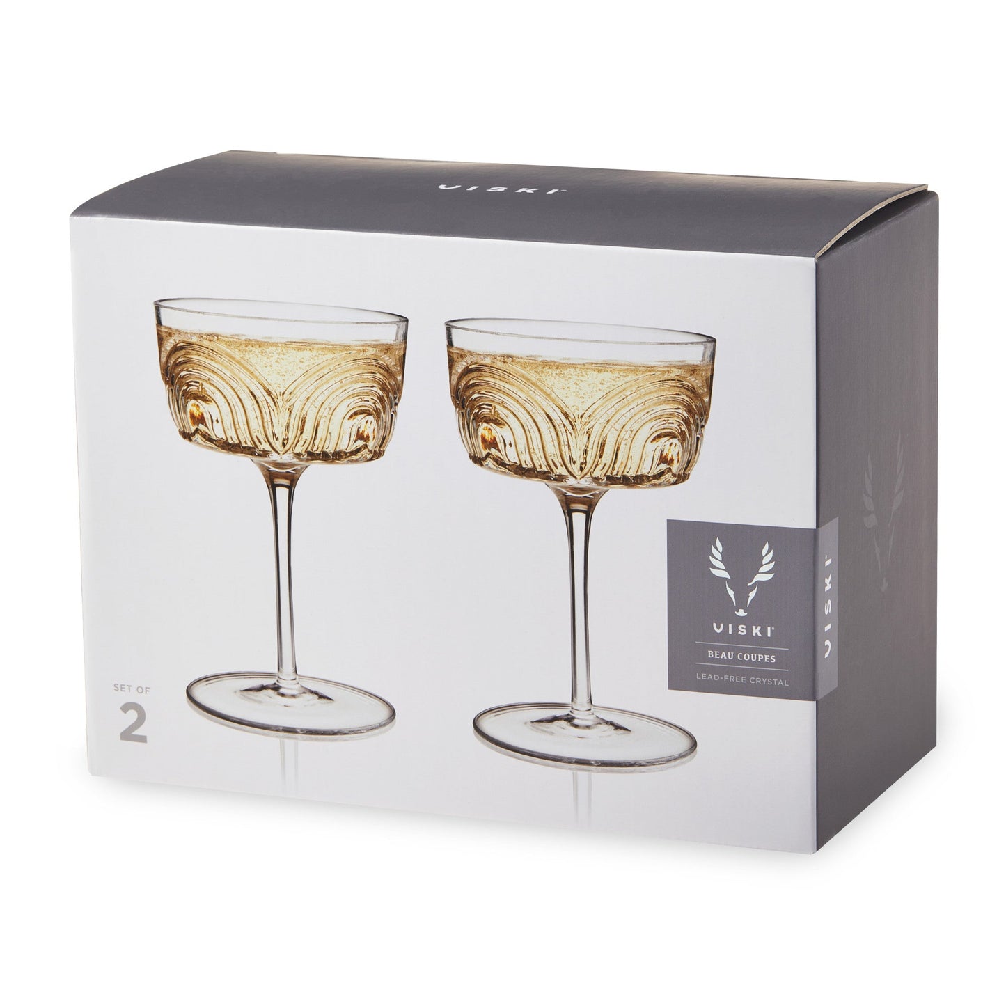 Textured Arch Crystal Cocktail Glass