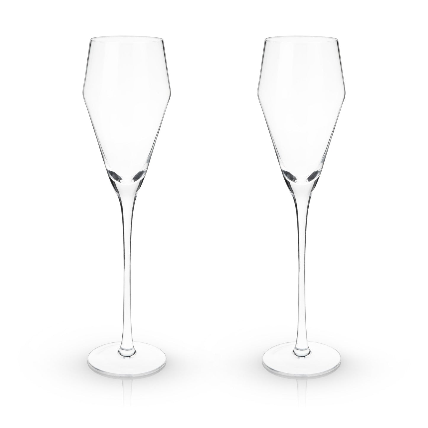 Crystal Angled Prosecco Glasses