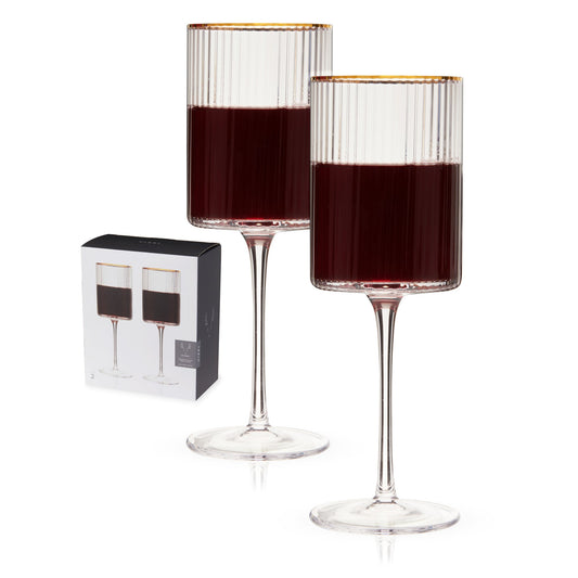 Sparkling lead-free crystal wine glass