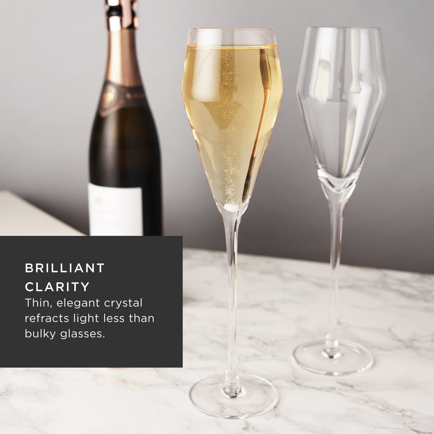 Crystal Angled Prosecco Glasses